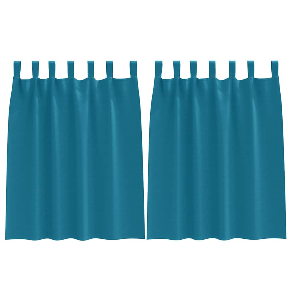 vidaXL Firany blackout z kółkami 2 pcs Turkusowy 140 x 140 cm