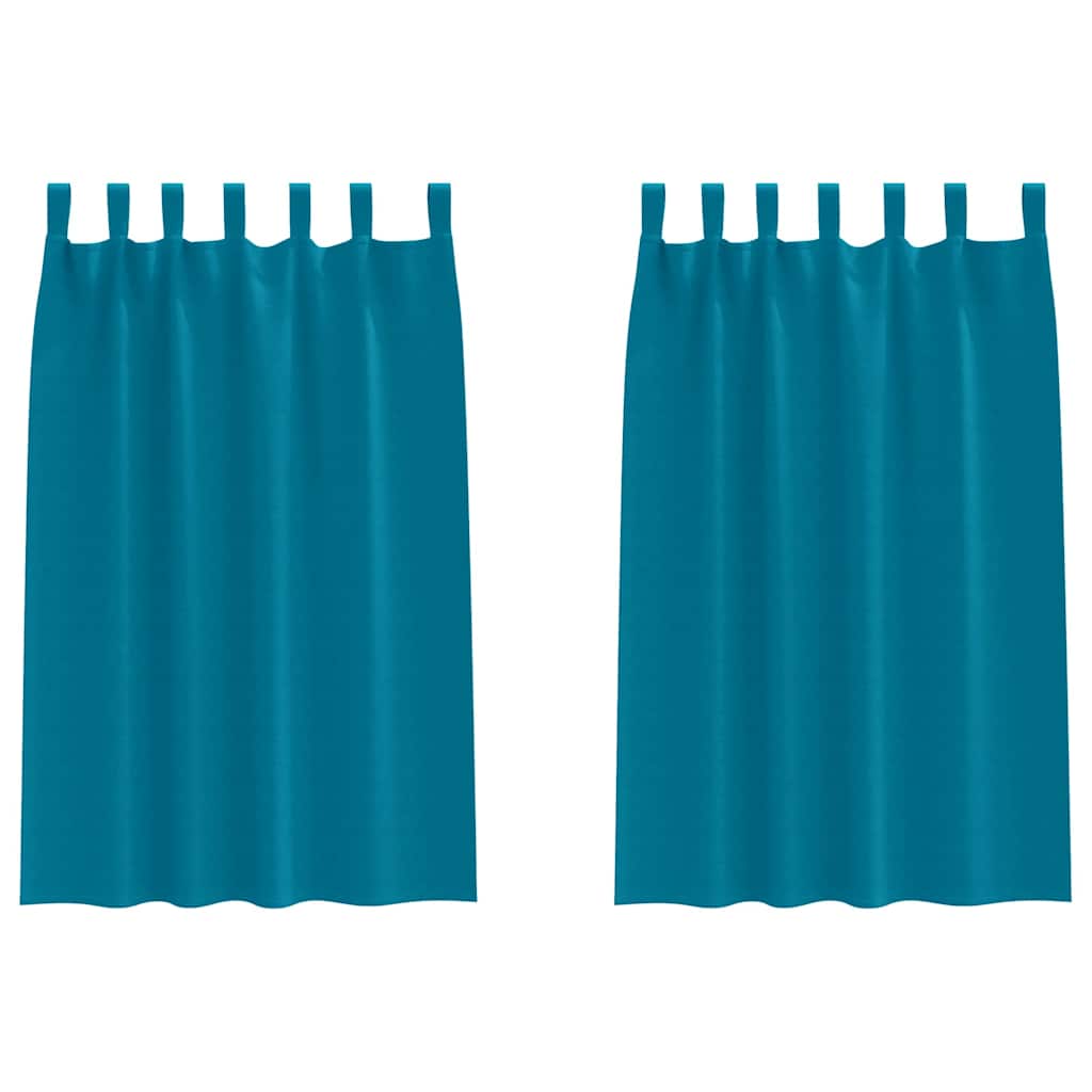 vidaXL Firany blackout z kółkami 2 pcs Turkusowy 175 x 140 cm