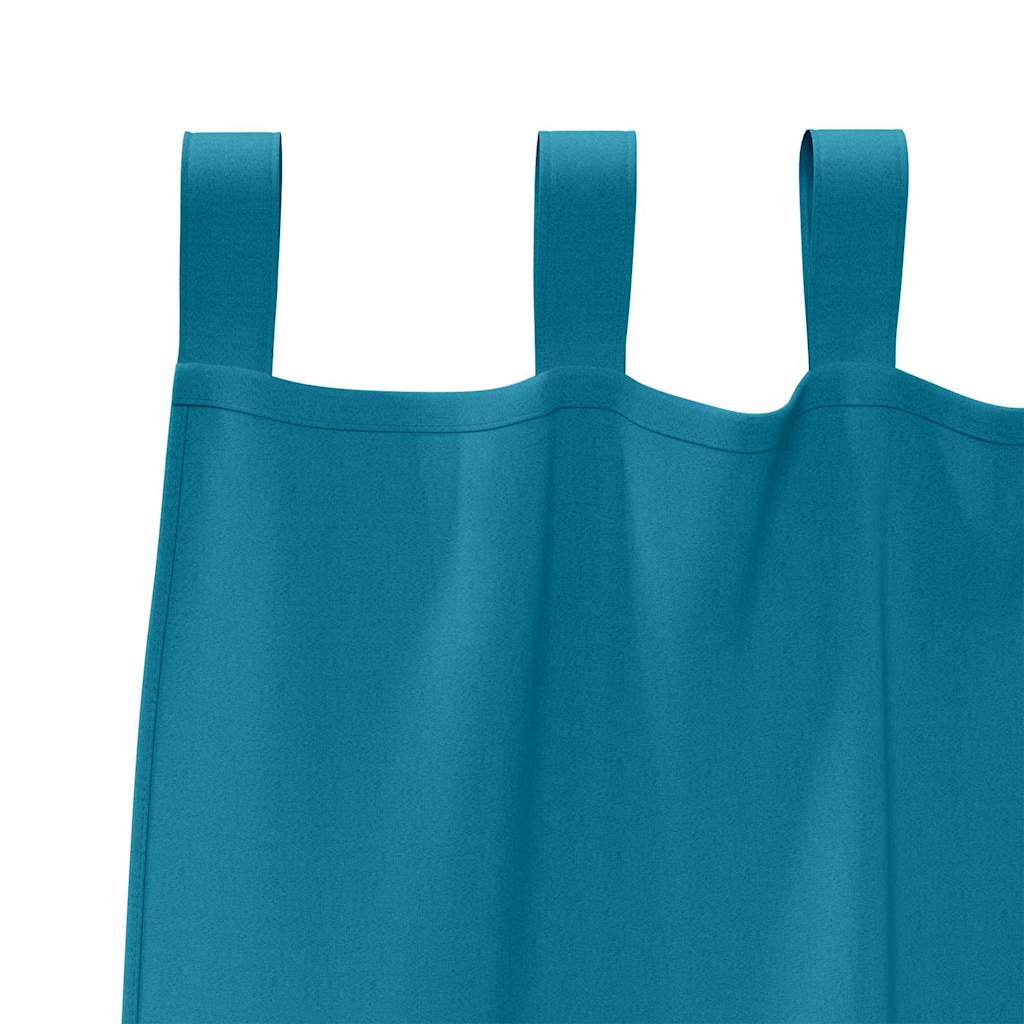 vidaXL Firany blackout z kółkami 2 pcs Turkusowy 225 x 140 cm