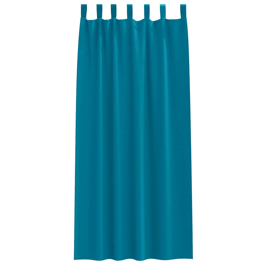 vidaXL Firany blackout z kółkami 2 pcs Turkusowy 260 x 140 cm