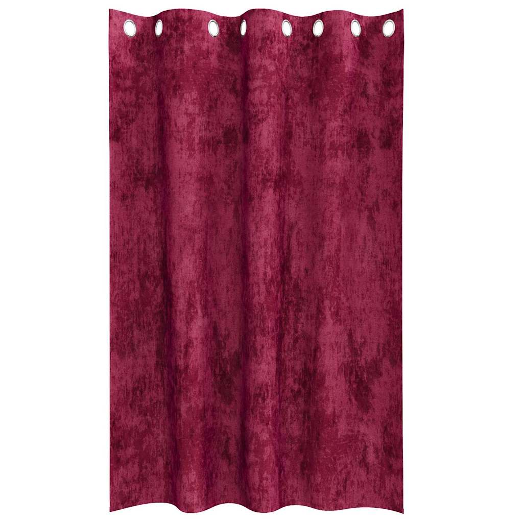vidaXL Zasłony z weluru 2 pcs Czerwone wino 175 x 140 cm Aksamit