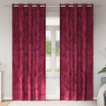 vidaXL Zasłony z weluru 2 pcs czerwone wino 225 x 140 cm Aksamit