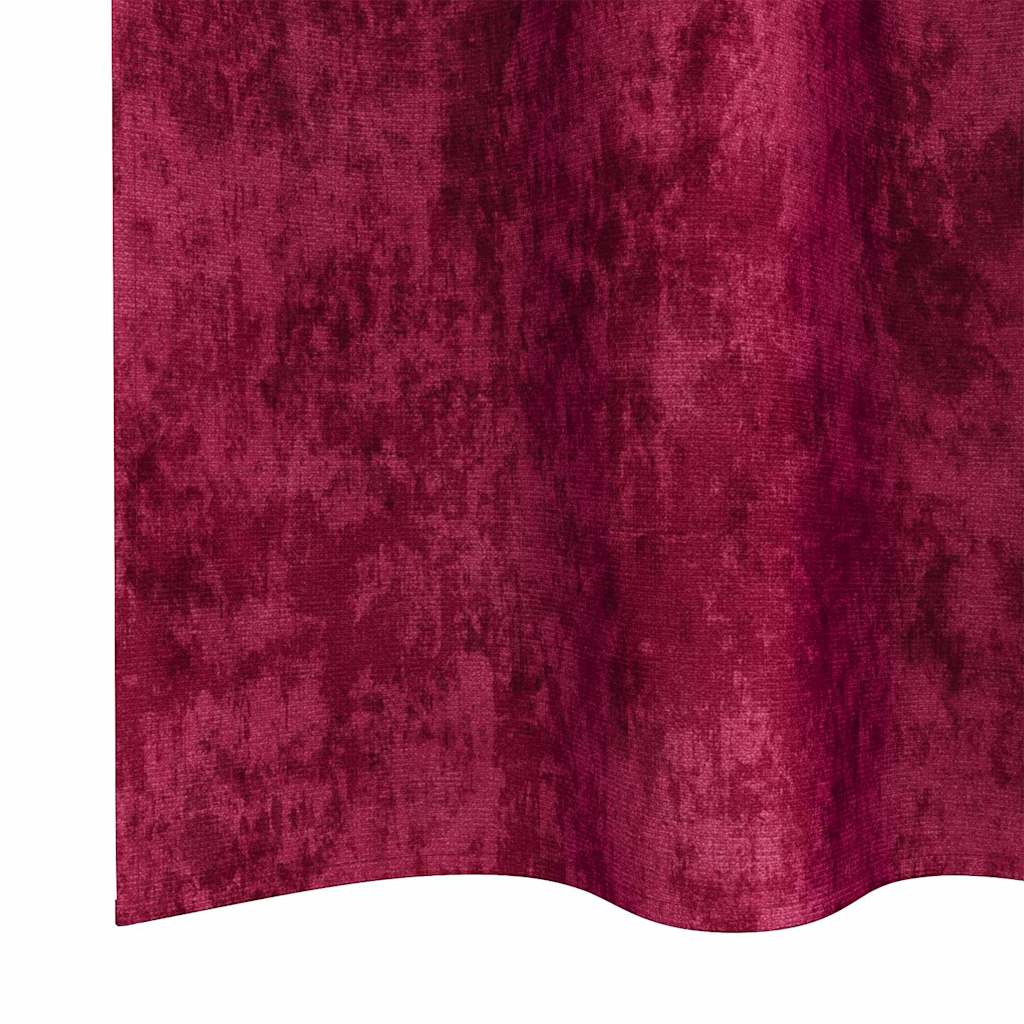 vidaXL Zasłony z weluru 2 pcs czerwone wino 245 x 140 cm Aksamit
