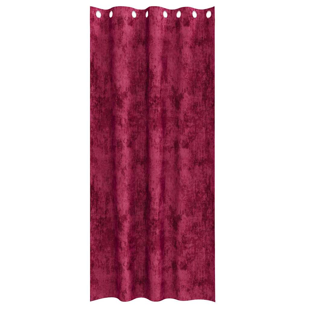 vidaXL Zasłony z weluru 2 pcs czerwone wino 245 x 140 cm Aksamit