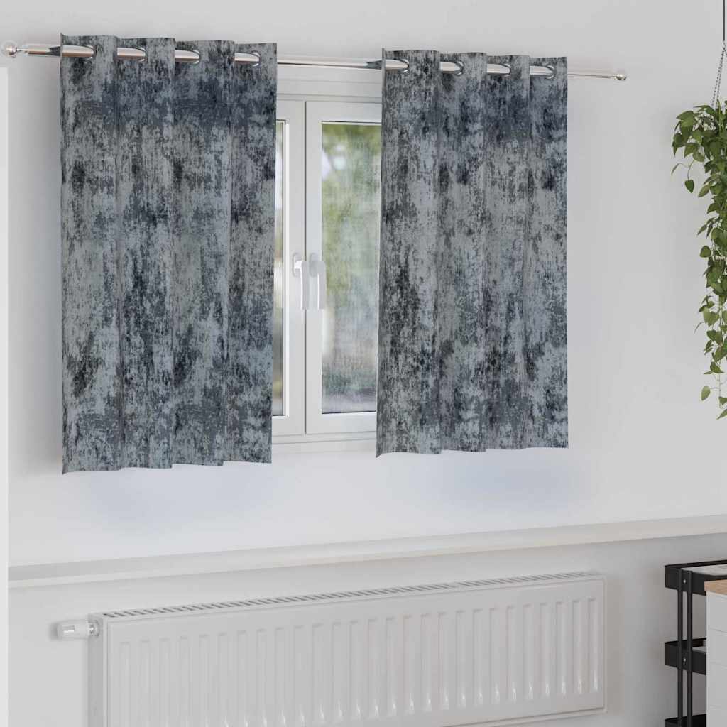 vidaXL Zasłony z weluru 2 pcs Srebrnoszary 140 x 140 cm Aksamit