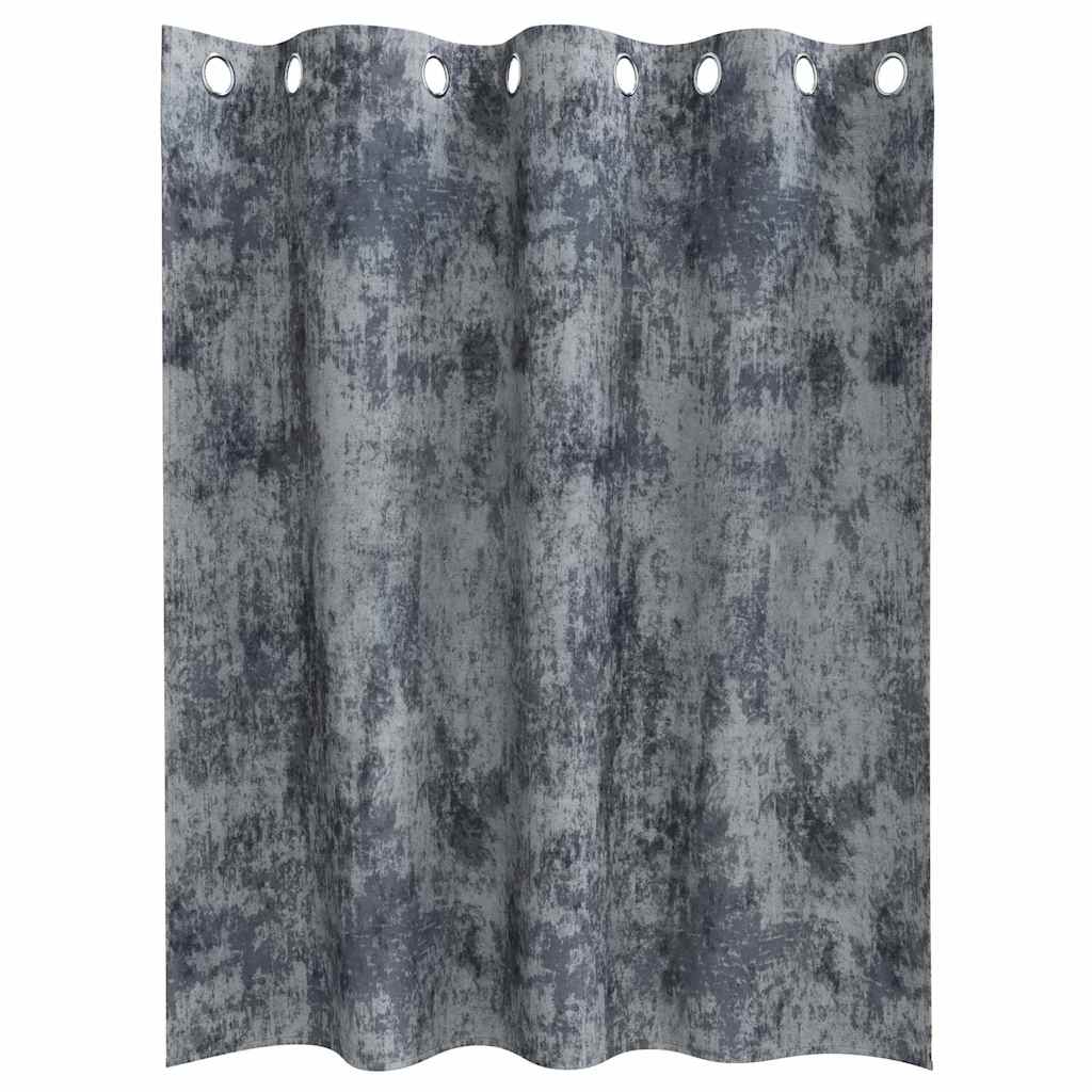 vidaXL Zasłony z weluru 2 pcs Srebrnoszary 140 x 140 cm Aksamit