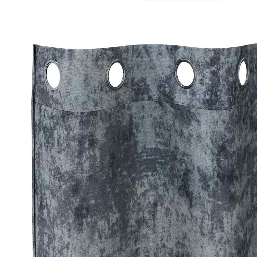 vidaXL Zasłony z weluru 2 pcs Srebrnoszary 175 x 140 cm Aksamit