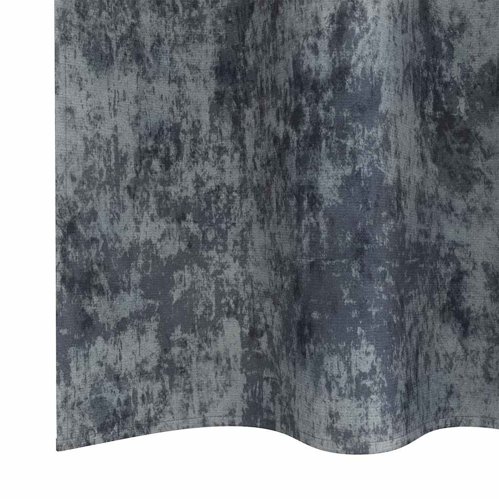 vidaXL Zasłony z weluru 2 pcs Srebrnoszary 175 x 140 cm Aksamit