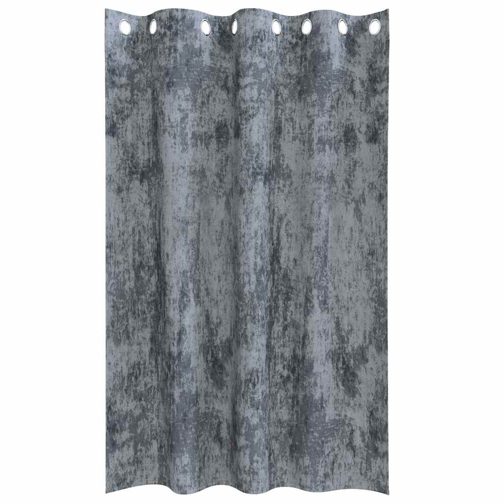 vidaXL Zasłony z weluru 2 pcs Srebrnoszary 175 x 140 cm Aksamit
