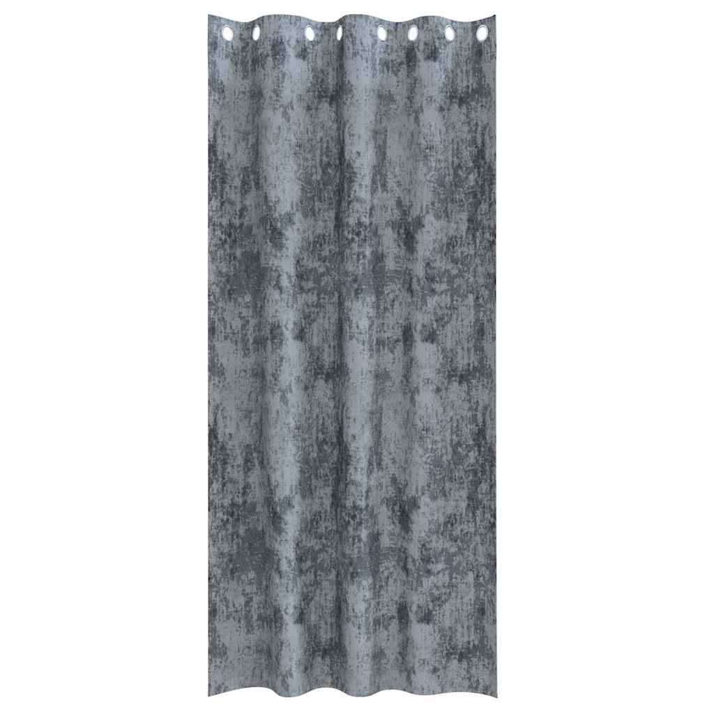 vidaXL Zasłony z weluru 2 pcs Srebrnoszary 225 x 140 cm Aksamit