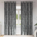 vidaXL Zasłony z weluru z zasłonami 2 pcs Szary 260 x 140 cm Aksamit