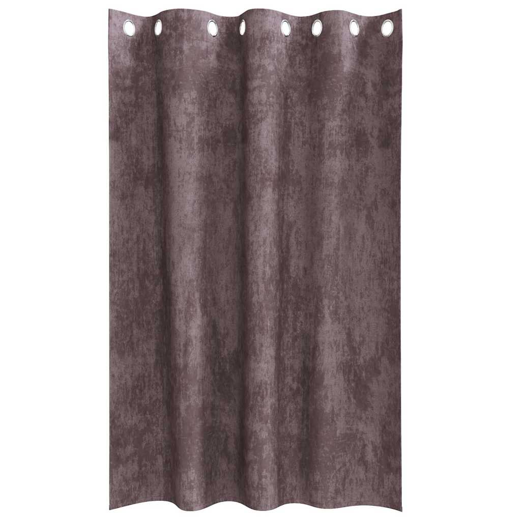 vidaXL Zasłony z weluru z zasłonami 2 pcs Brązowy 175 x 140 cm Aksamit