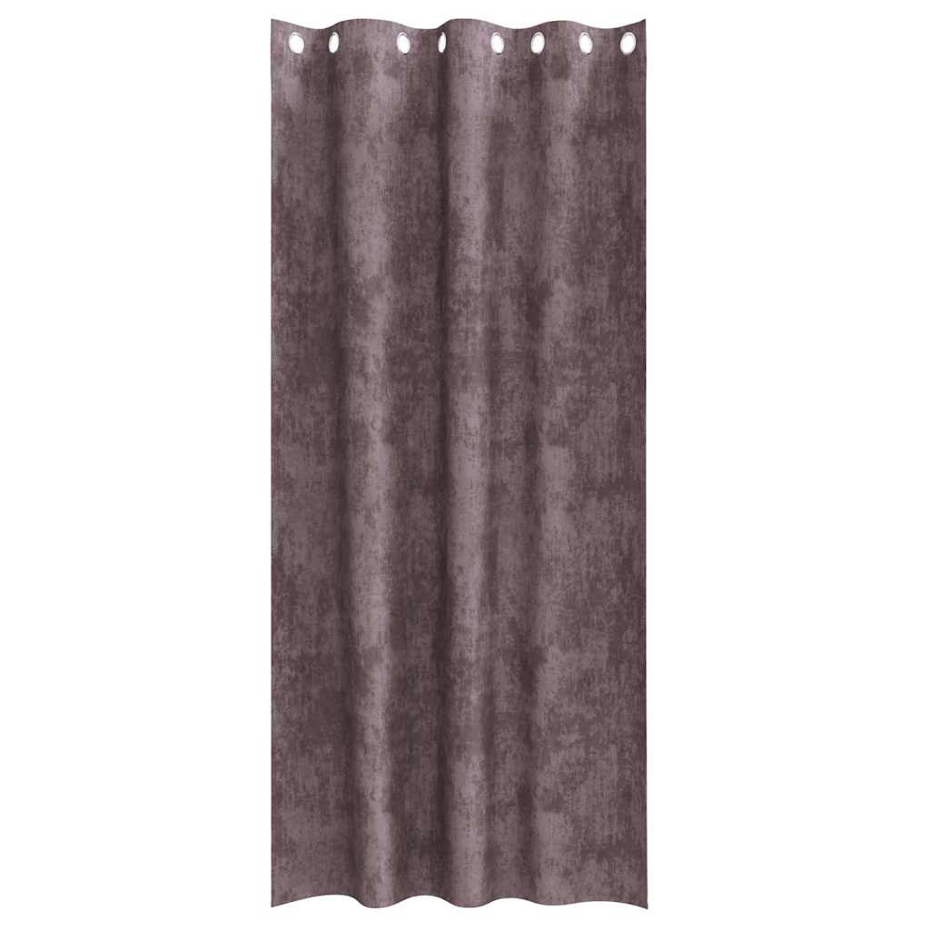vidaXL Zasłony z weluru z zasłonami 2 pcs Brązowy 245 x 140 cm Aksamit