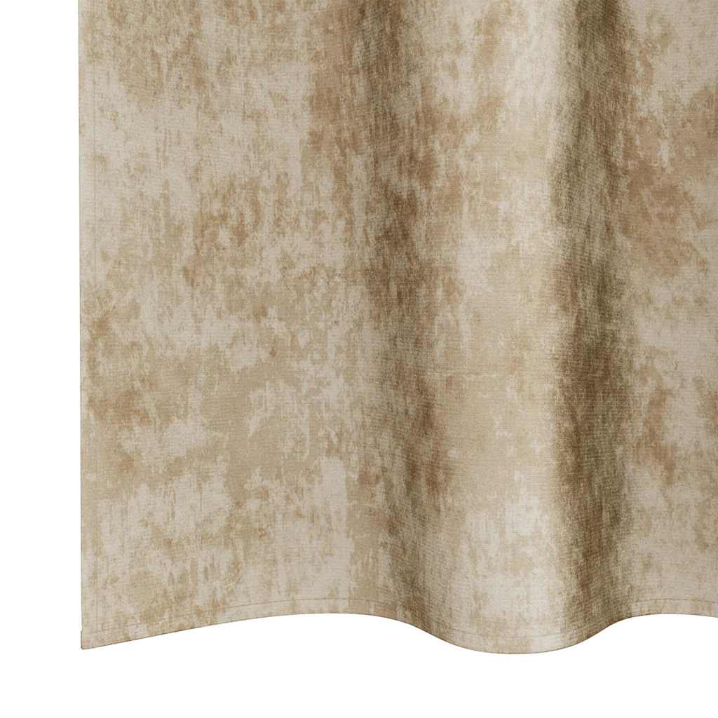 vidaXL Zasłony z weluru z zasłonami 2 pcs Kremowy 245 x 140 cm Aksamit