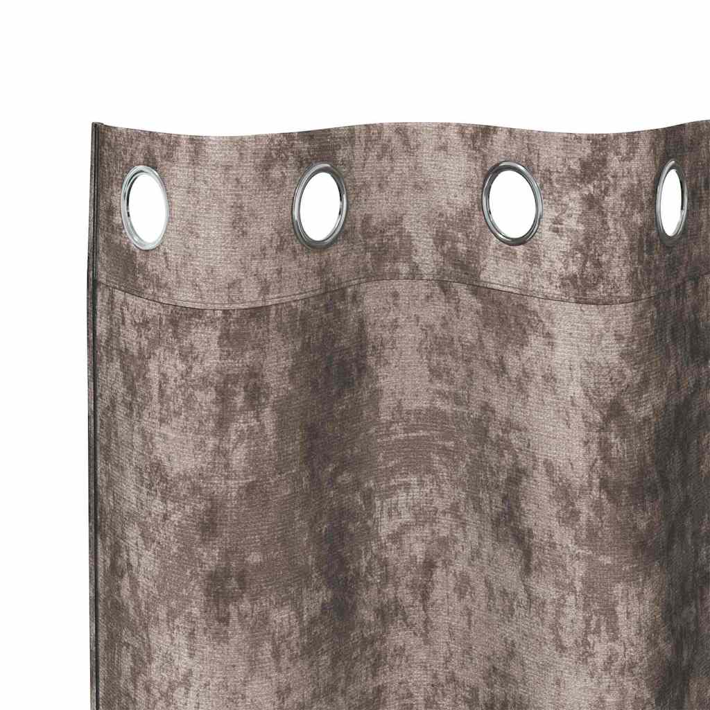 vidaXL Zasłony z weluru 2 pcs Cappuccino 140 x 140 cm Aksamit