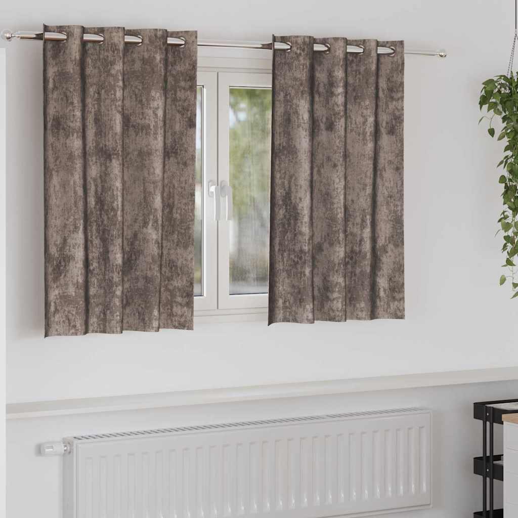 vidaXL Zasłony z weluru 2 pcs Cappuccino 140 x 140 cm Aksamit