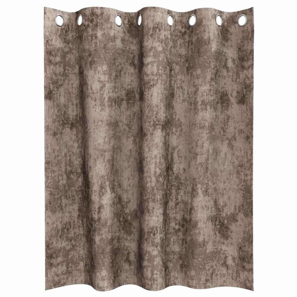 vidaXL Zasłony z weluru 2 pcs Cappuccino 140 x 140 cm Aksamit