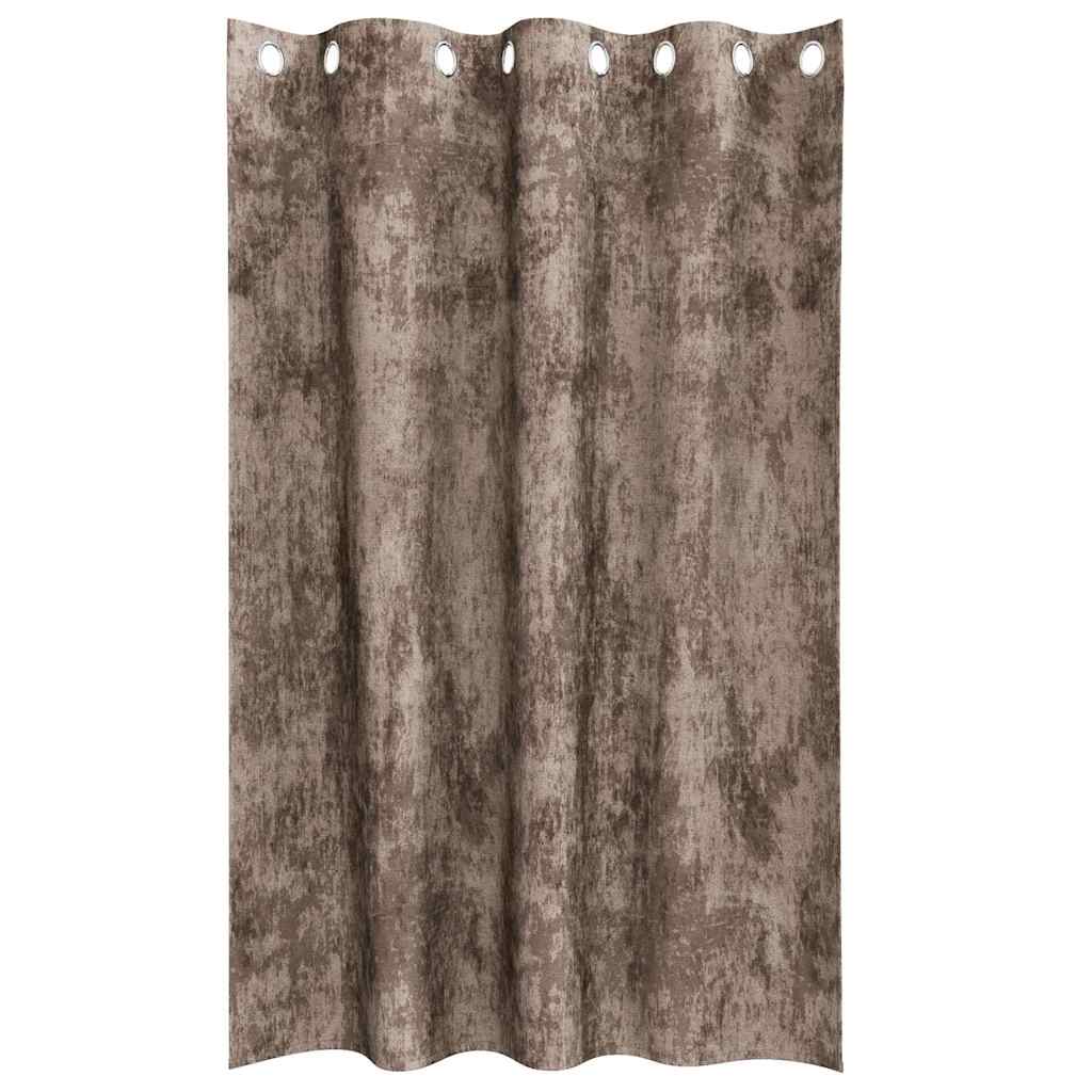 vidaXL Zasłony z weluru 2 pcs Cappuccino 175 x 140 cm Aksamit