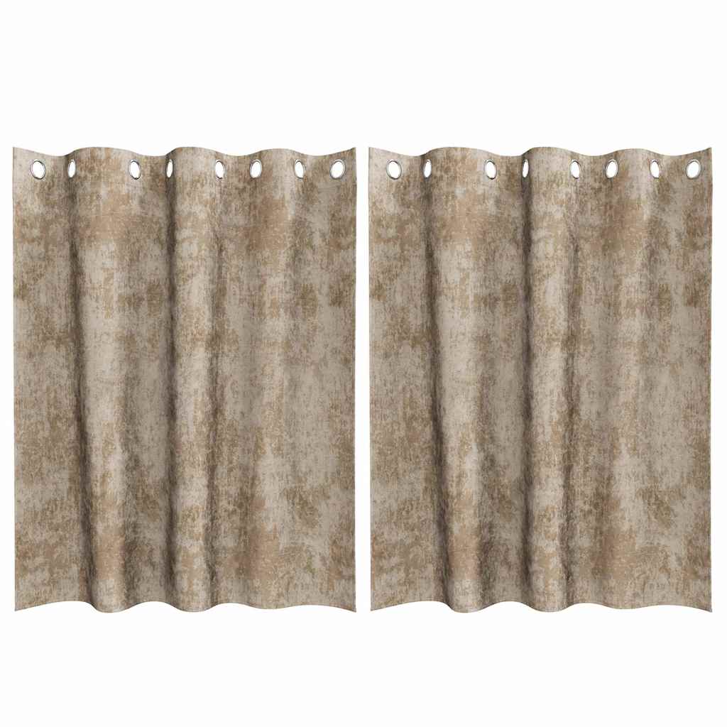 vidaXL Zasłony z weluru 2 pcs szampański 140 x 140 cm Aksamit