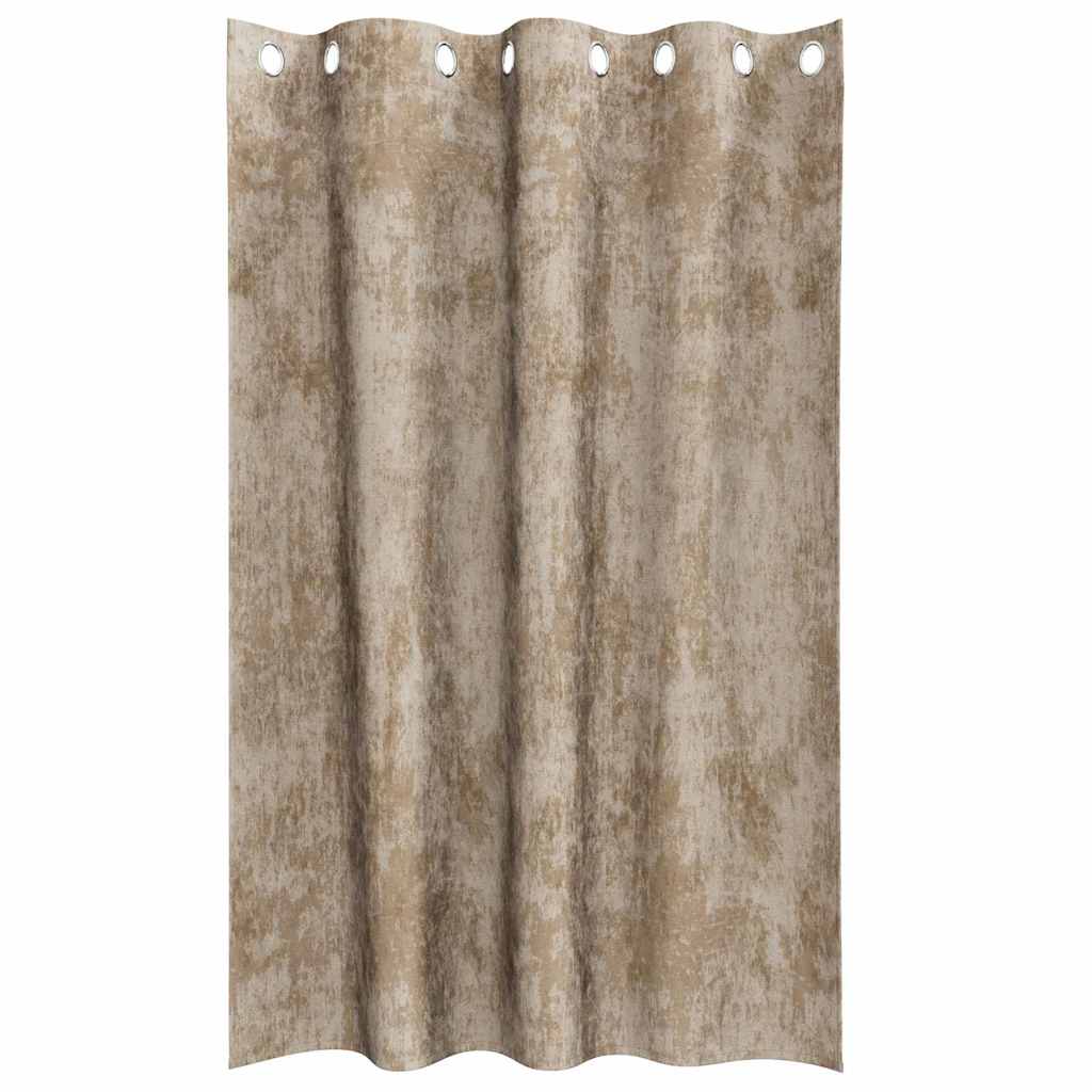 vidaXL Zasłony z weluru 2 pcs szampański 175 x 140 cm Aksamit