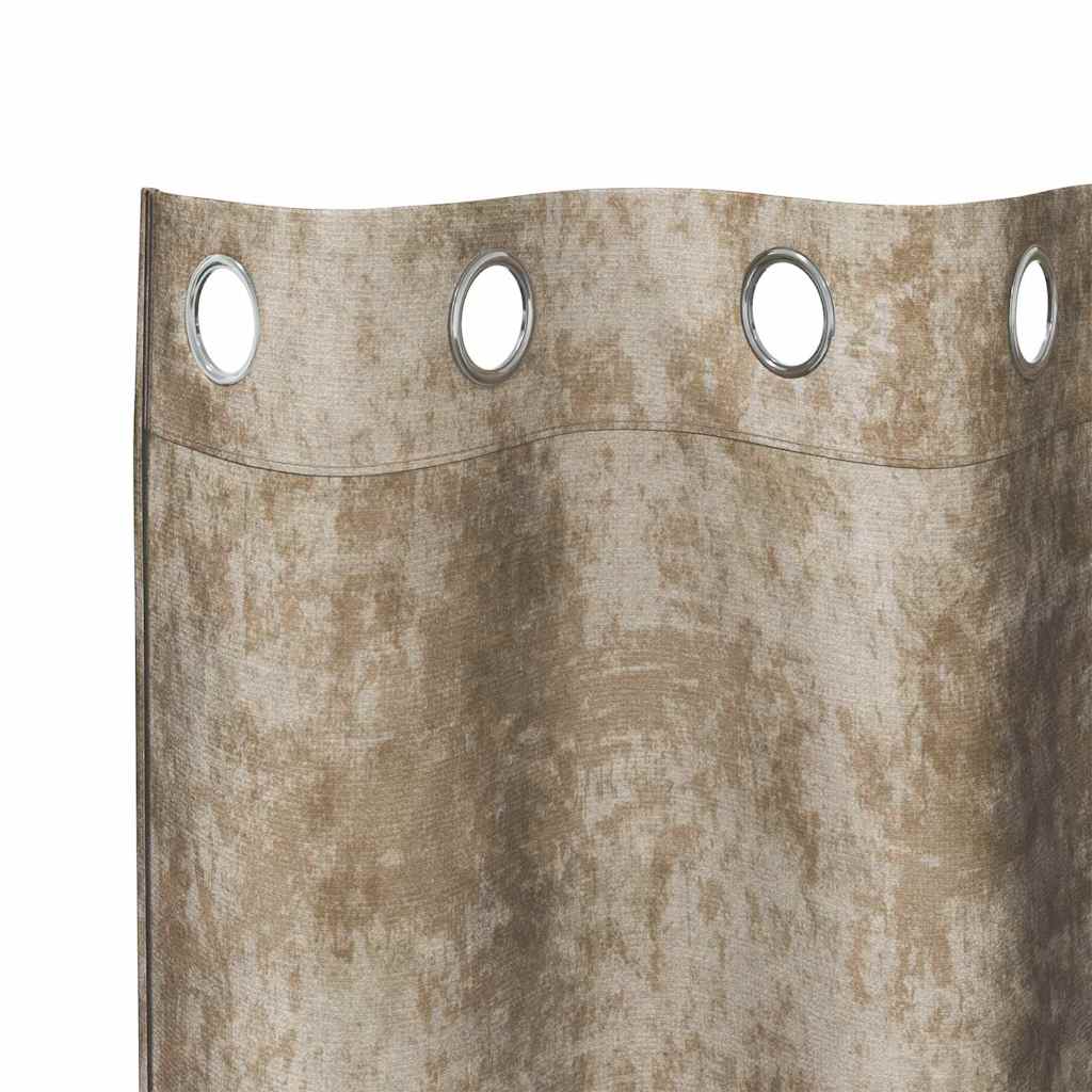 vidaXL Zasłony z weluru 2 pcs szampański 225 x 140 cm Aksamit