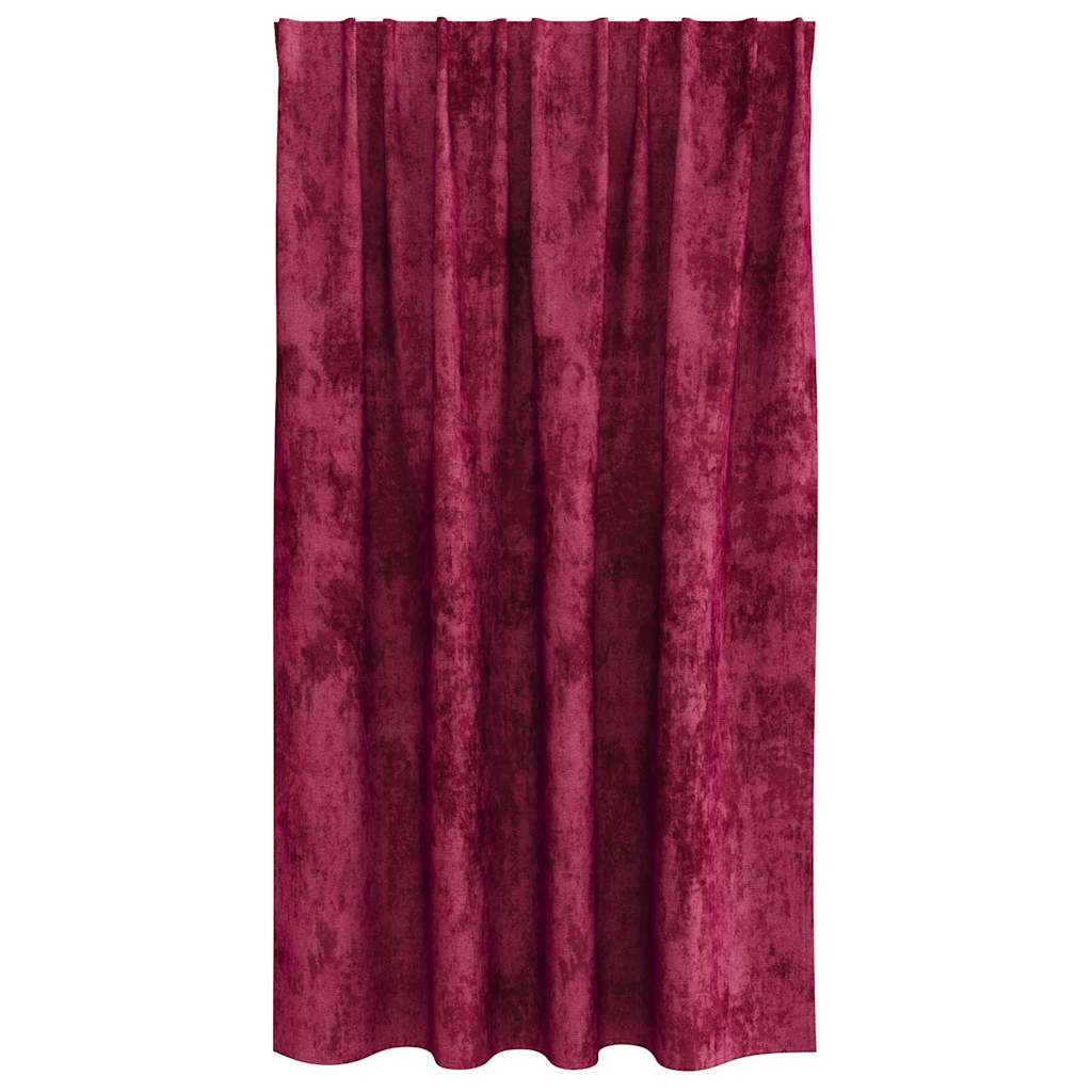 vidaXL Zasłony z weluru 2 pcs czerwone wino 140 x 140 cm Aksamit