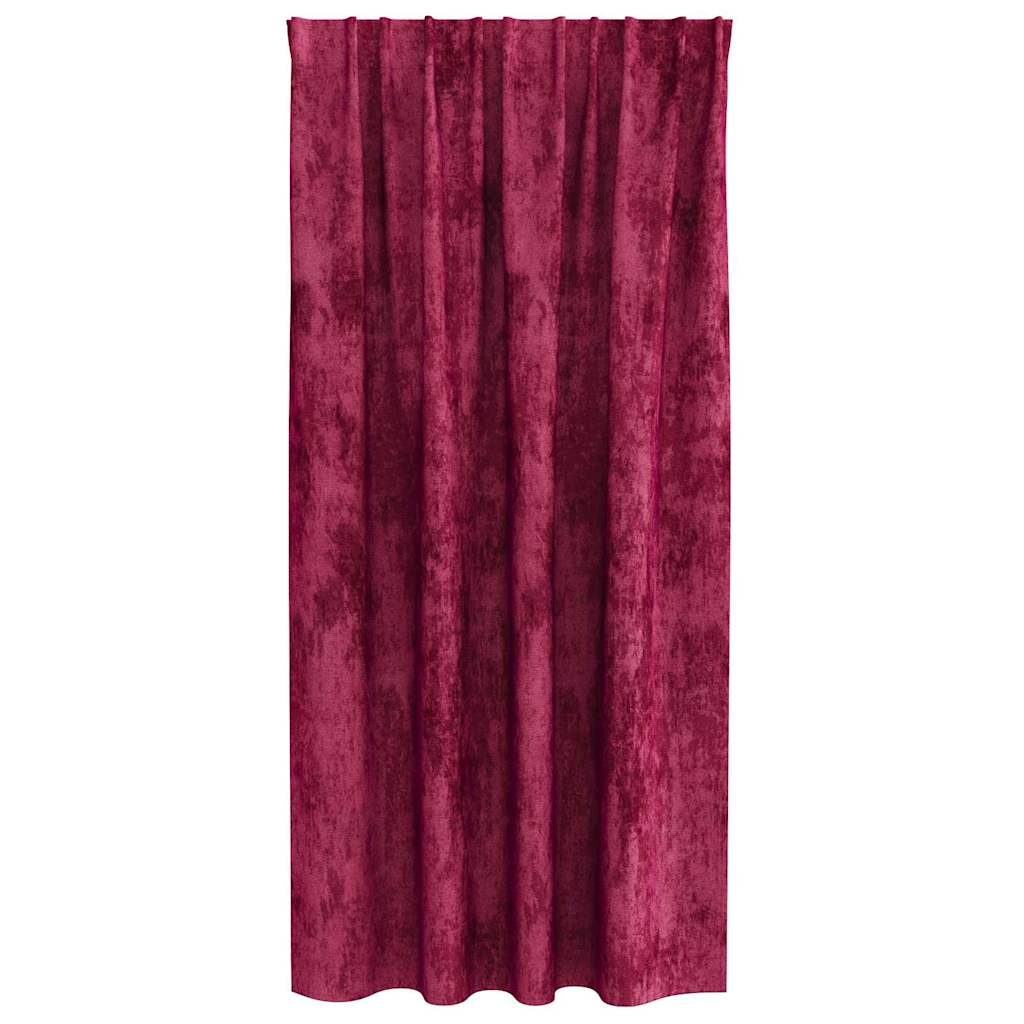 vidaXL Zasłony z weluru 2 pcs czerwone wino 175 x 140 cm Aksamit