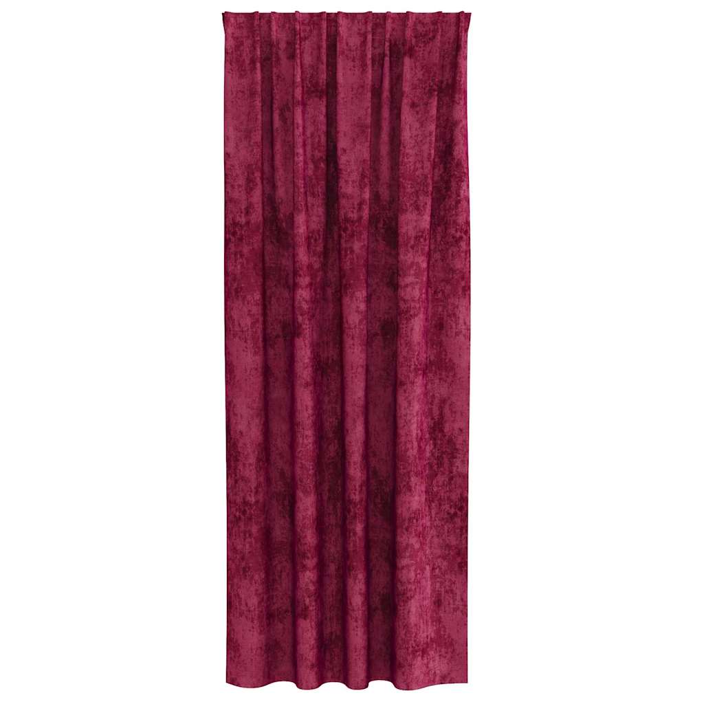 vidaXL Zasłony z weluru 2 pcs czerwone wino 225 x 140 cm Aksamit
