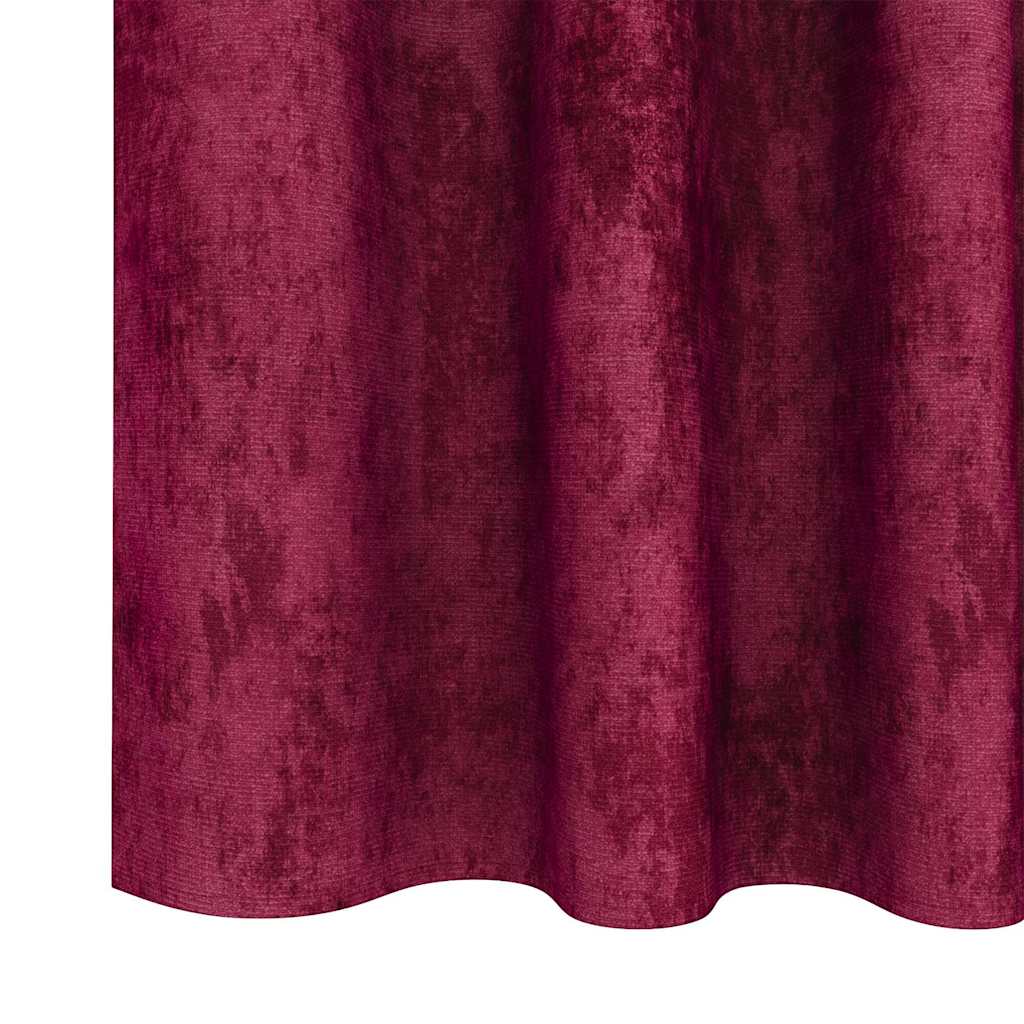 vidaXL Zasłony z weluru 2 pcs czerwone wino 245 x 140 cm Aksamit