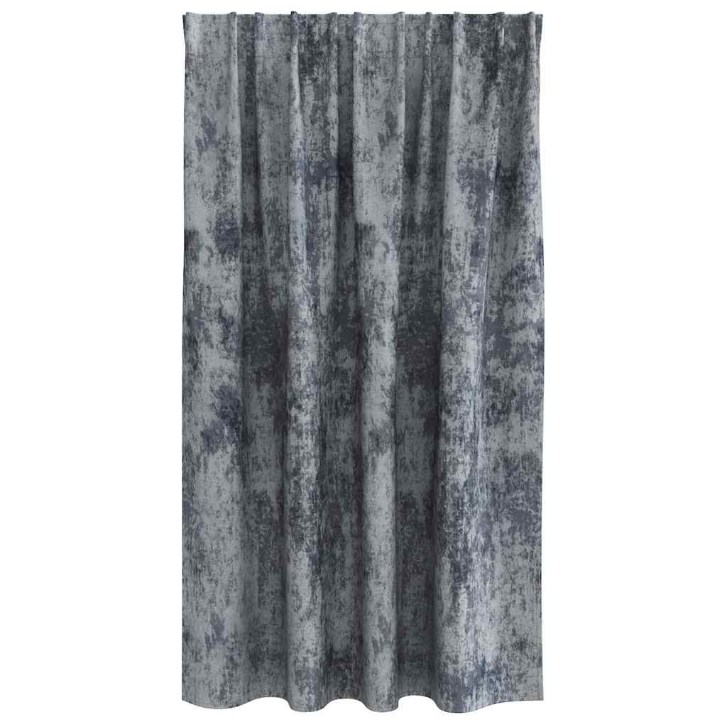 vidaXL Zasłony z weluru 2 pcs Srebrnoszary 140 x 140 cm Aksamit