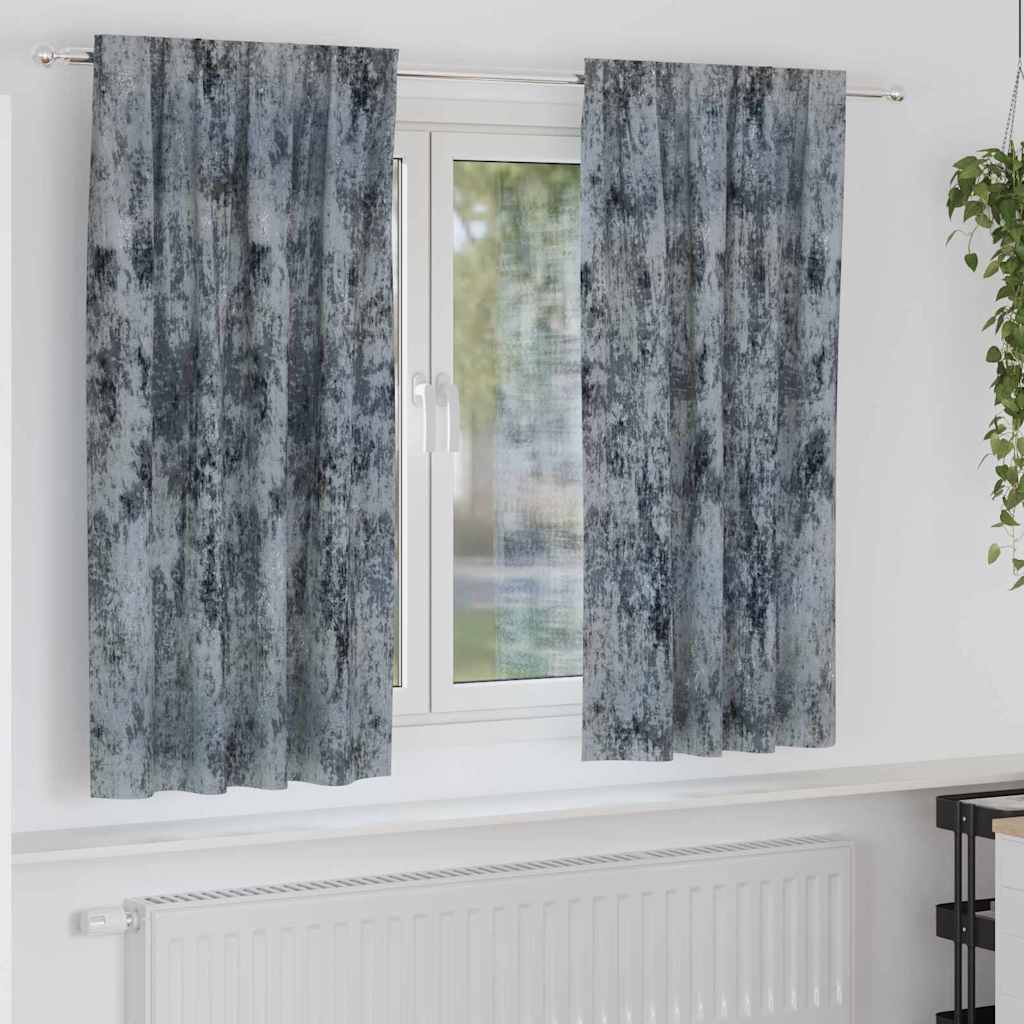 vidaXL Zasłony z weluru 2 pcs Srebrnoszary 175 x 140 cm Aksamit