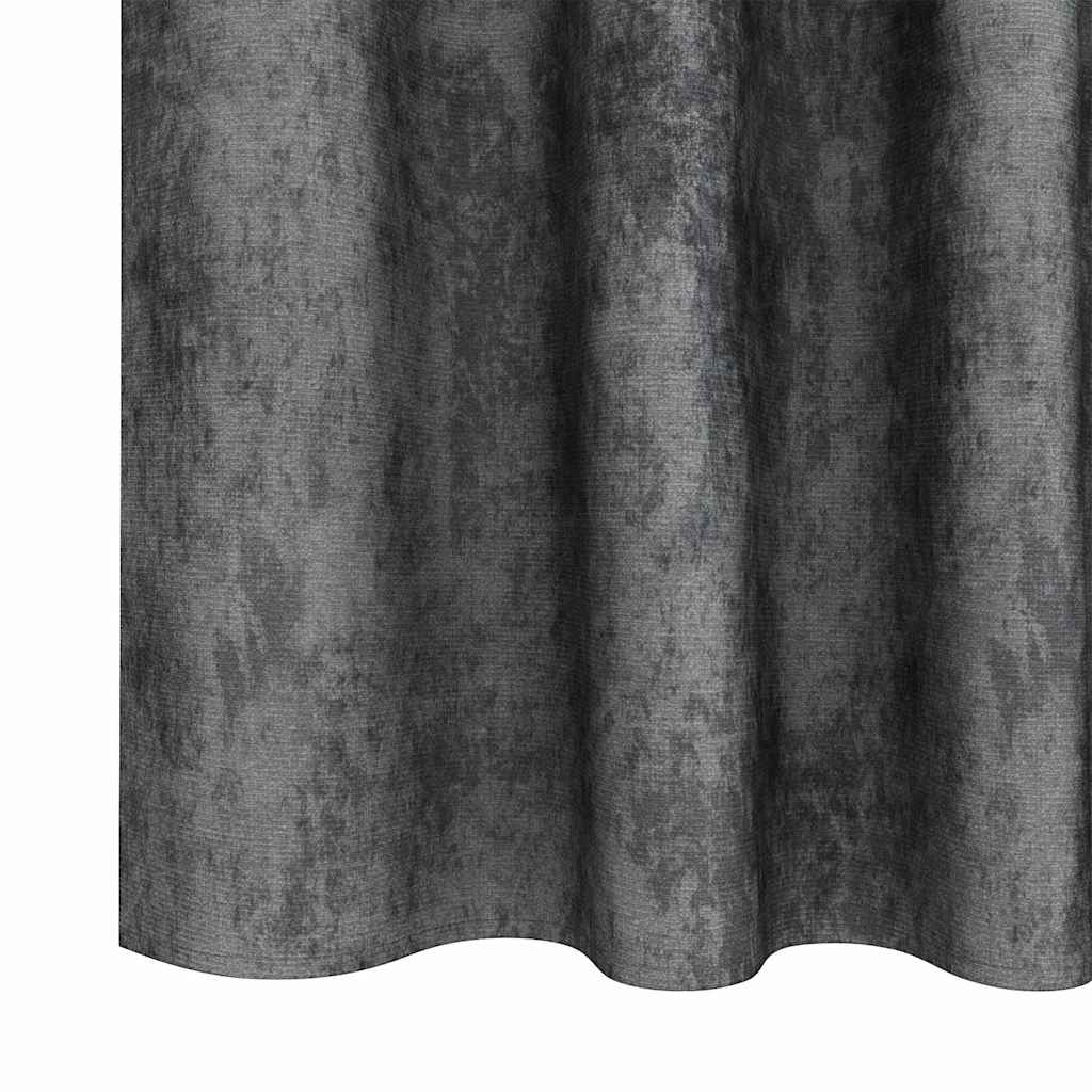 vidaXL Zasłony z weluru z zasłonami 2 pcs Szary 175 x 140 cm Aksamit