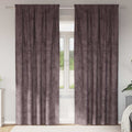 vidaXL Zasłony z weluru z zasłonami 2 pcs Brązowy 260 x 140 cm Aksamit
