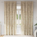 vidaXL Zasłony z weluru z zasłonami 2 pcs Kremowy 245 x 140 cm Aksamit