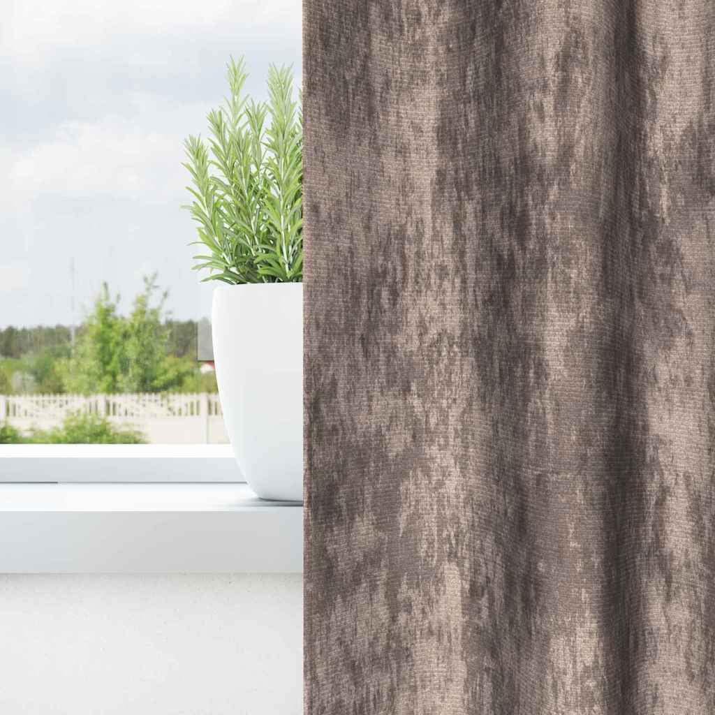 vidaXL Zasłony z weluru 2 pcs Cappuccino 140 x 140 cm Aksamit