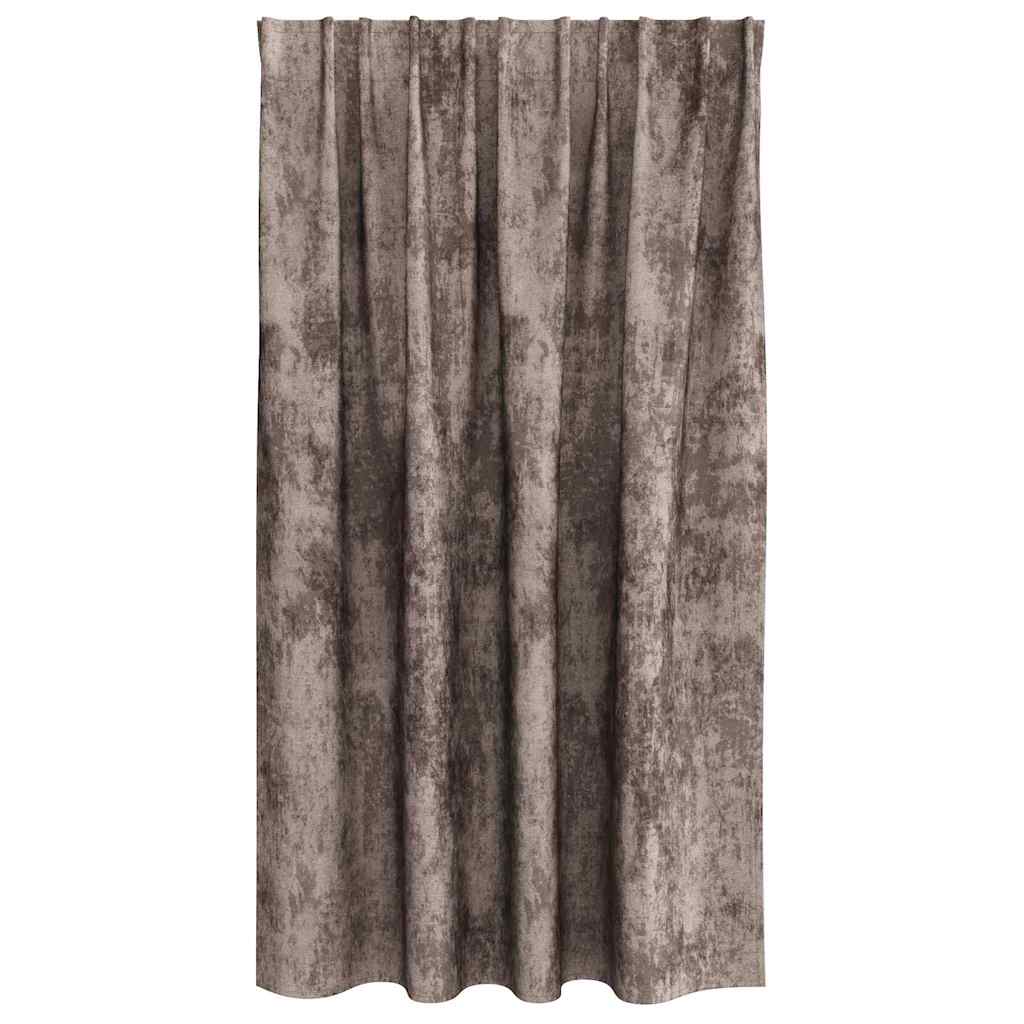 vidaXL Zasłony z weluru 2 pcs Cappuccino 140 x 140 cm Aksamit