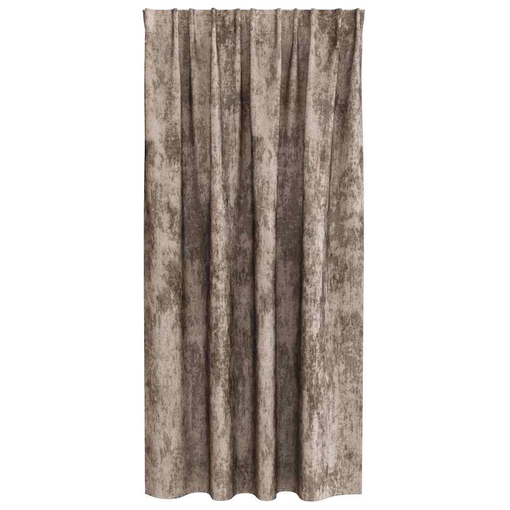 vidaXL Zasłony z weluru 2 pcs Cappuccino 175 x 140 cm Aksamit