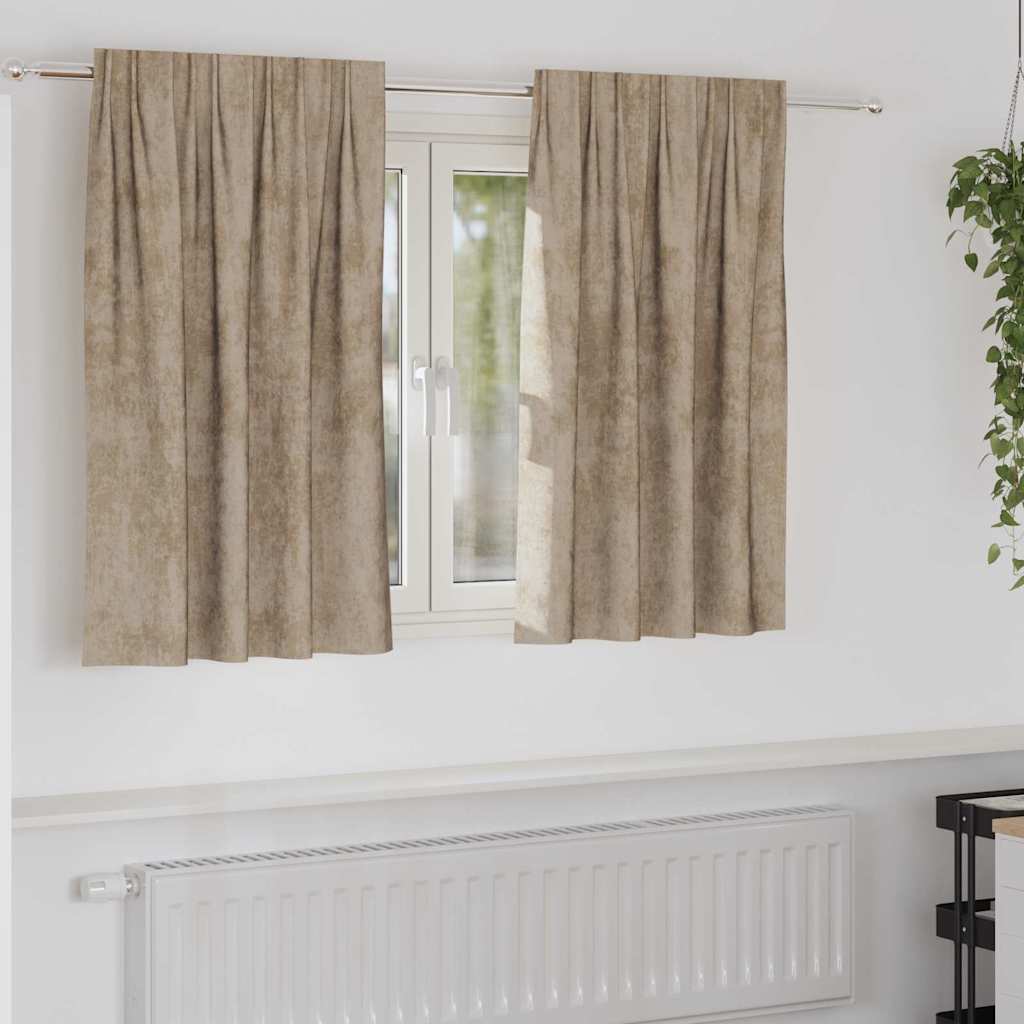 vidaXL Zasłony z weluru 2 pcs szampański 140 x 140 cm Aksamit