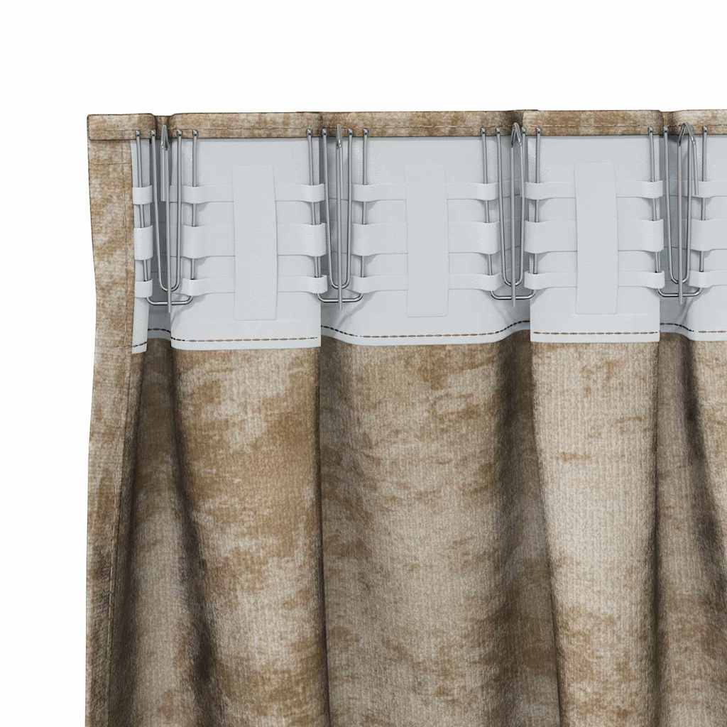 vidaXL Zasłony z weluru 2 pcs szampański 175 x 140 cm Aksamit