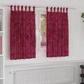 vidaXL Zasłony z weluru 2 pcs Czerwone wino 140 x 140 cm Aksamit