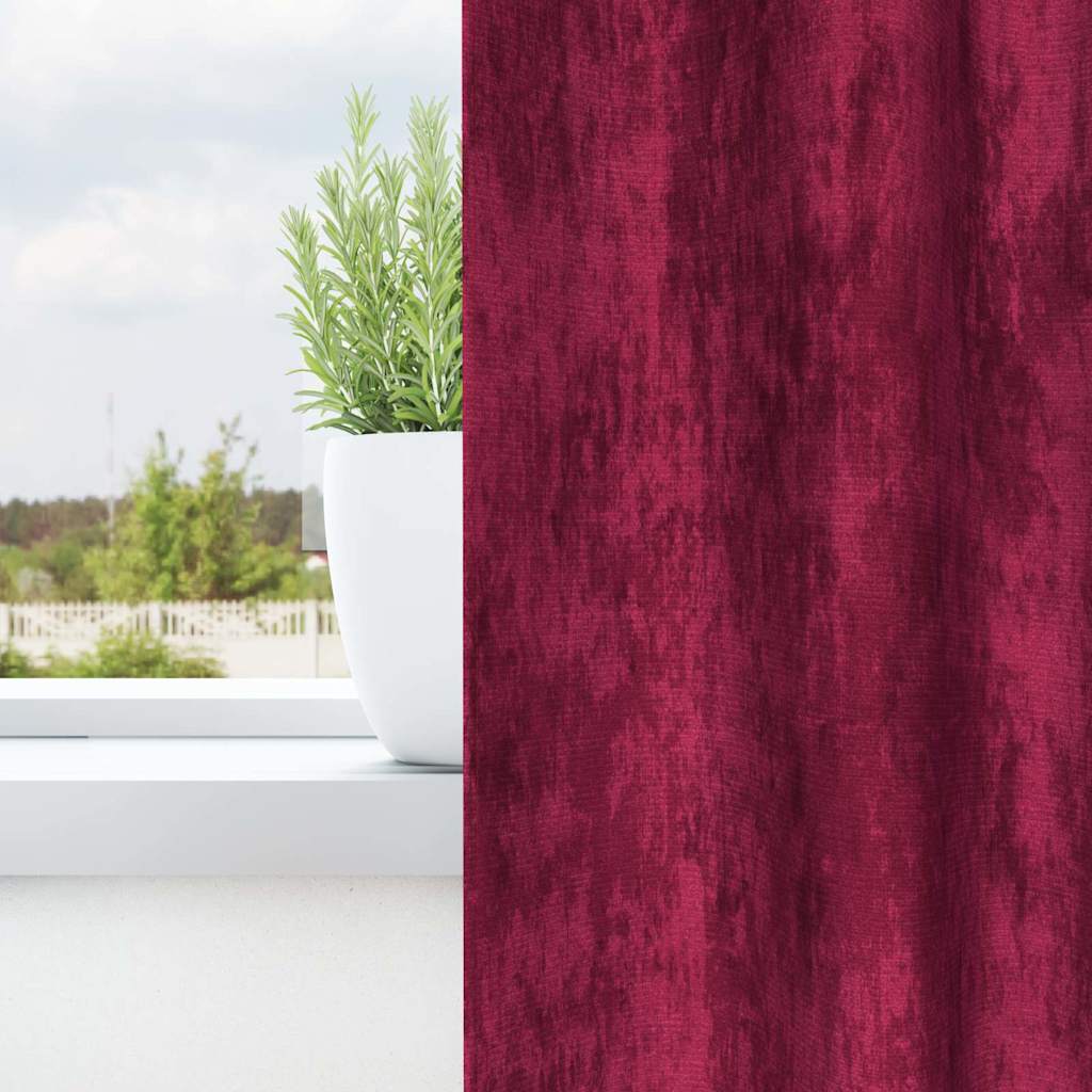 vidaXL Zasłony z weluru 2 pcs czerwone wino 260 x 140 cm Aksamit
