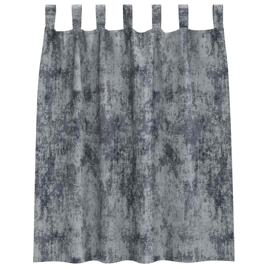 vidaXL Zasłony z weluru 2 pcs Srebrnoszary 140 x 140 cm Aksamit