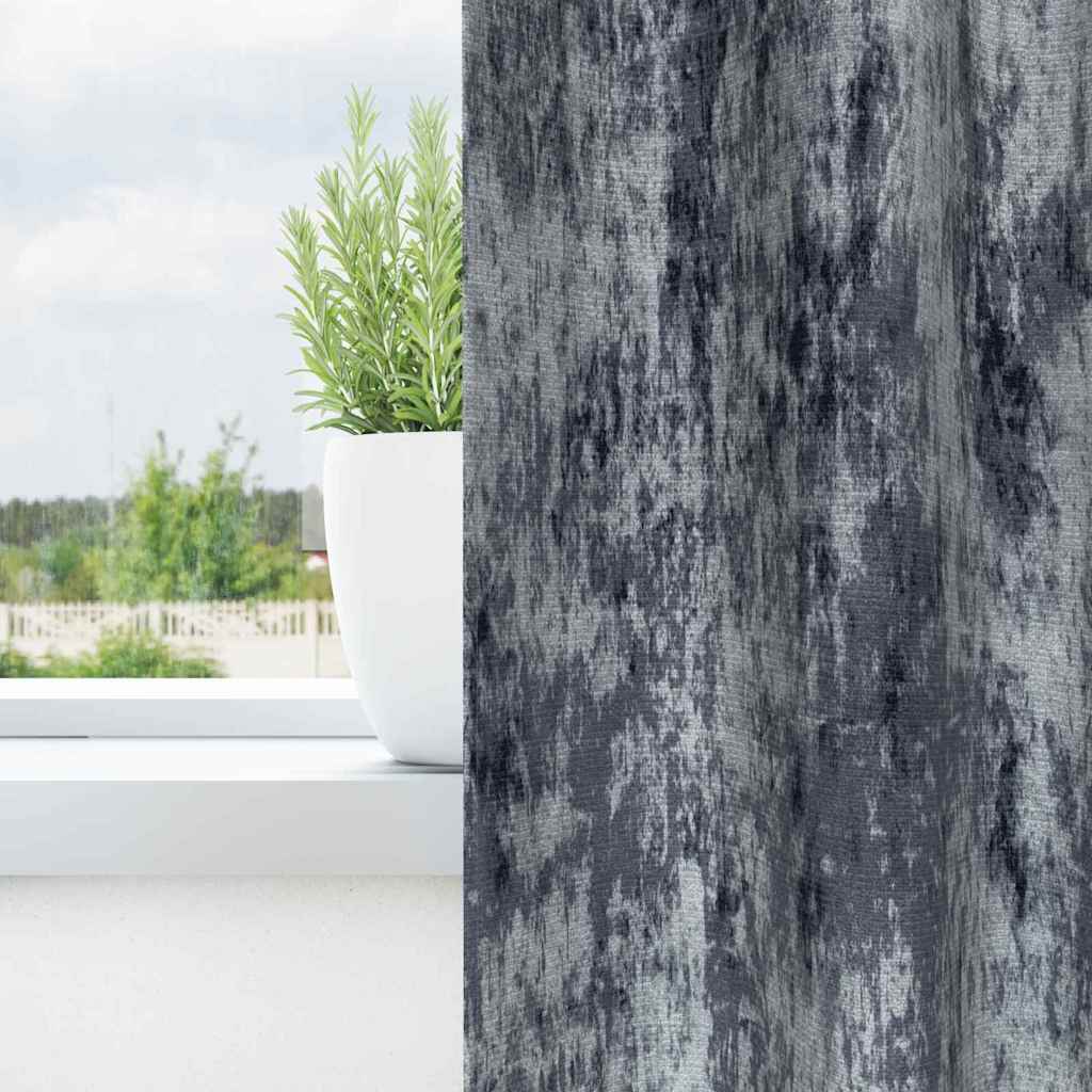 vidaXL Zasłony z weluru 2 pcs Srebrnoszary 175 x 140 cm Aksamit