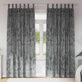 vidaXL Zasłony z weluru z zasłonami 2 pcs Szary 260 x 140 cm Aksamit