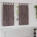 vidaXL Zasłony z weluru z zasłonami 2 pcs Brązowy 140 x 140 cm Aksamit