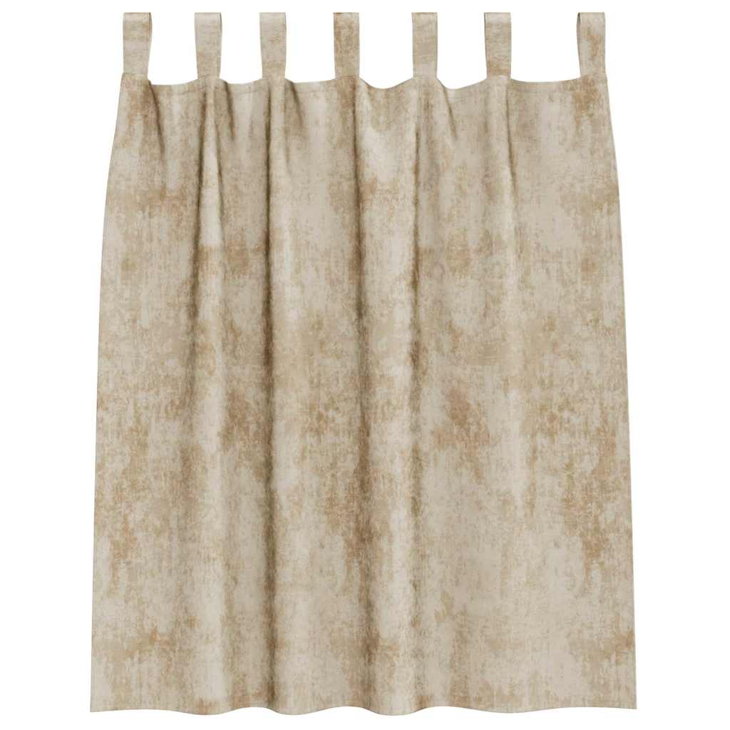 vidaXL Zasłony z weluru z zasłonami 2 pcs Kremowy 140 x 140 cm Aksamit