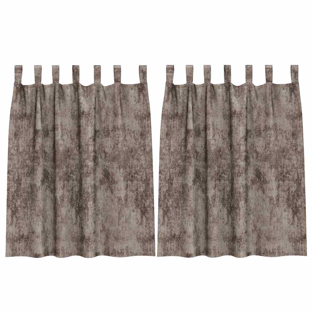 vidaXL Zasłony z weluru 2 pcs Cappuccino 140 x 140 cm Aksamit