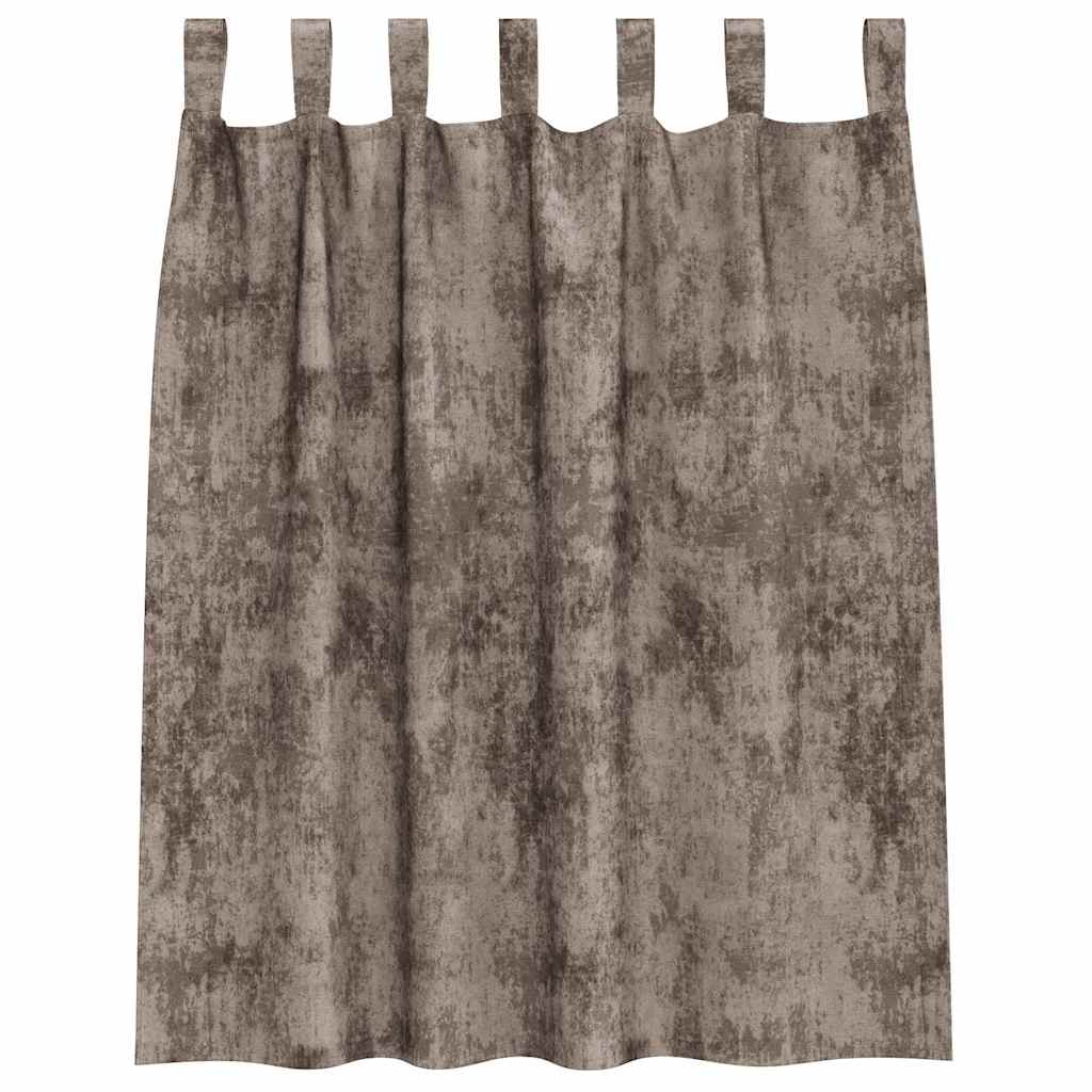 vidaXL Zasłony z weluru 2 pcs Cappuccino 140 x 140 cm Aksamit