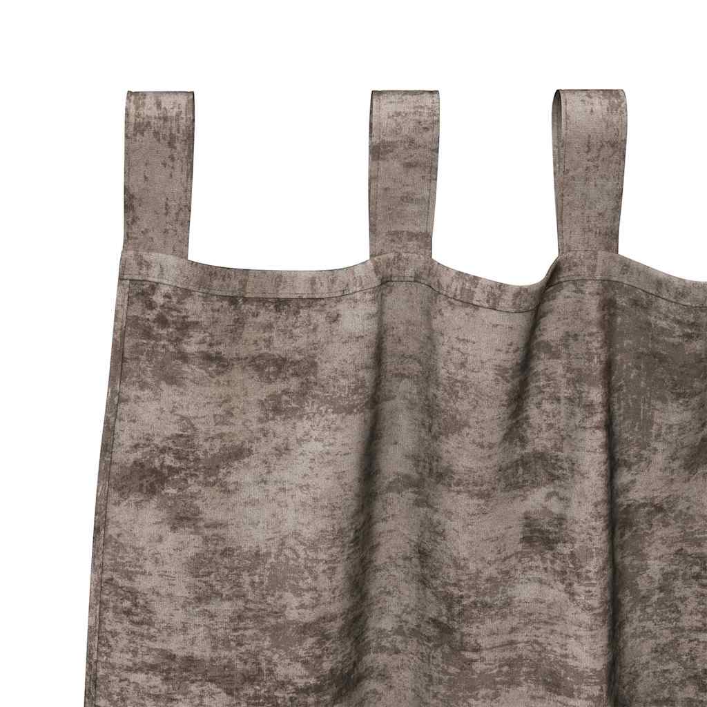 vidaXL Zasłony z weluru 2 pcs Cappuccino 175 x 140 cm Aksamit