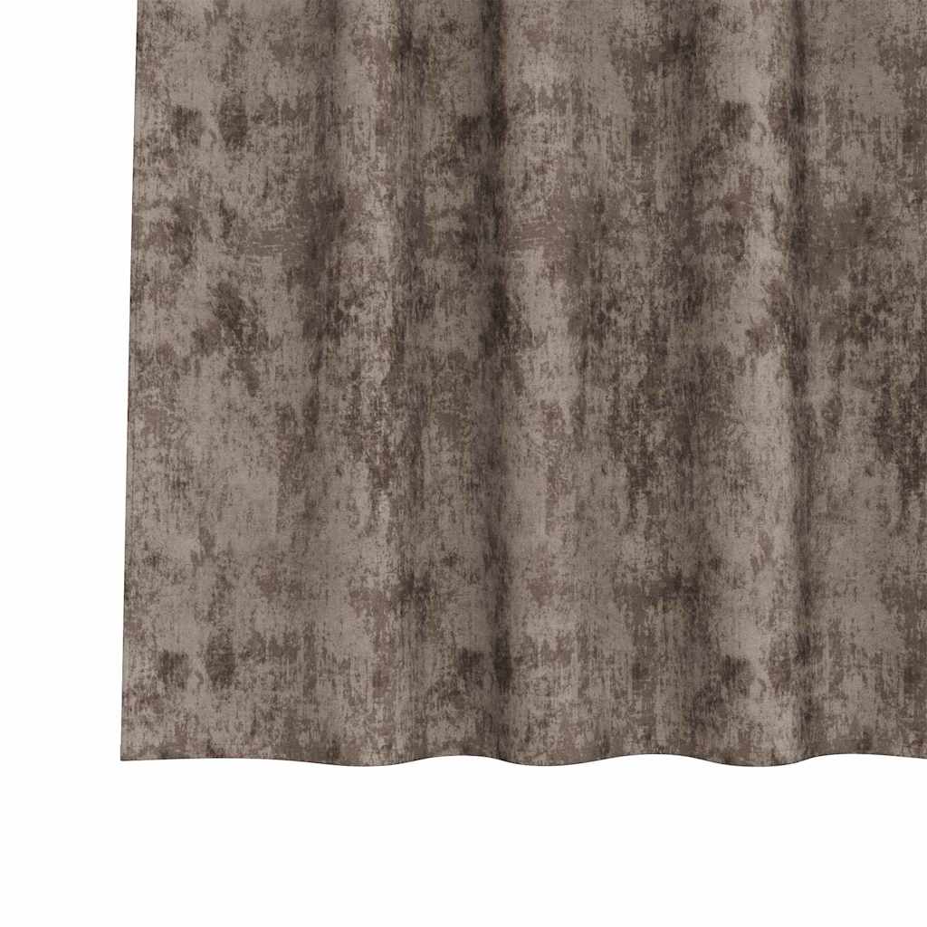 vidaXL Zasłony z weluru 2 pcs Cappuccino 175 x 140 cm Aksamit